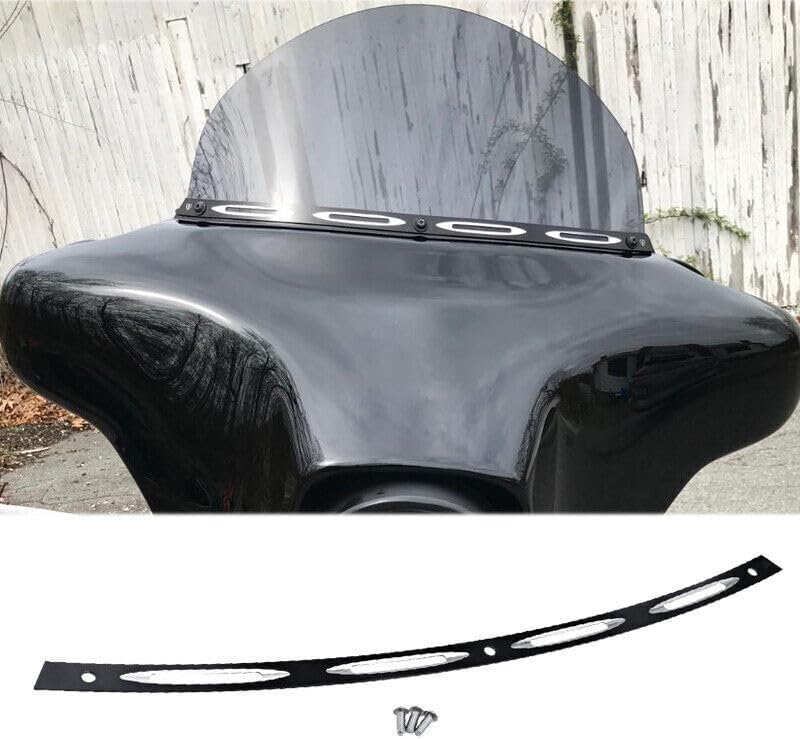 ya 23 10.7 baidi Black Stainless Motorcycle Batwing Fairing Windshield Trim for Harley 1996-2013