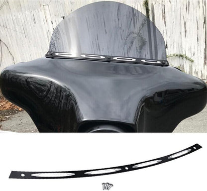 ya 23 10.7 baidi Black Stainless Motorcycle Batwing Fairing Windshield Trim for Harley 1996-2013