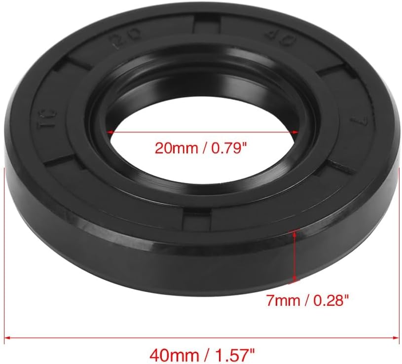 ya 4 8.8.2 20mm x 40mm x 7mm Rubber Double Lip TC Type Oil Shaft Seal