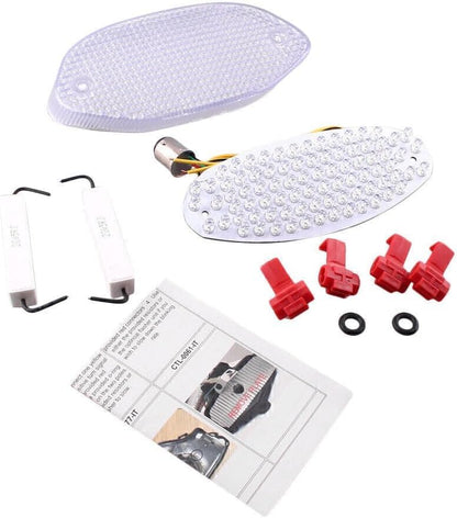 ya 15 10.19 zhengce Clear LED Turn Signals Brake & Running Light Fit for BMW F650CS 01-04 R110