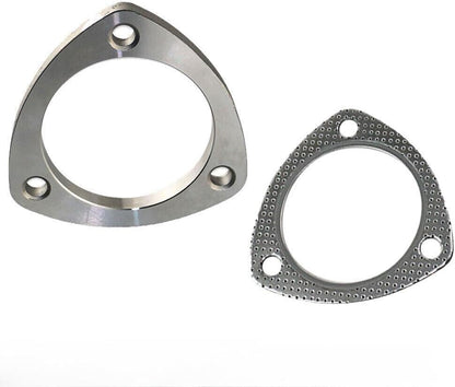 ya 4 8.14 Set of 3-inch 3-bolt stainless steel connector rear pipe flange + gasket