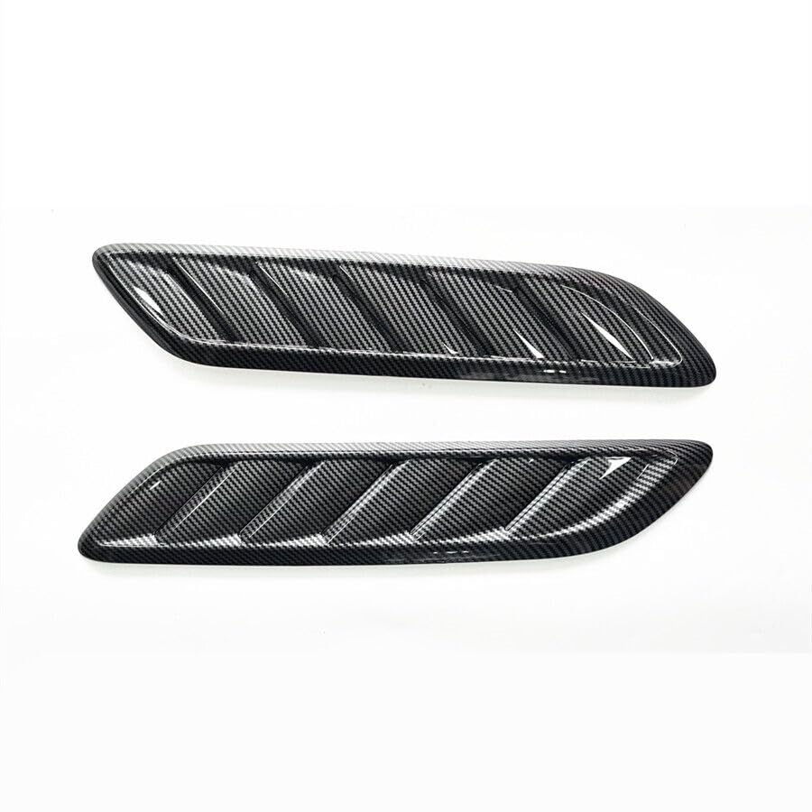 ya 4 8.8 Carbon Fiber Style car Hood Ventilation Spoon Cover Airflow Intake Accessories