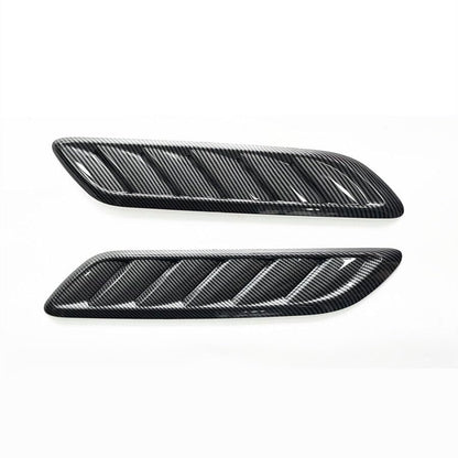 ya 4 8.8 Carbon Fiber Style car Hood Ventilation Spoon Cover Airflow Intake Accessories