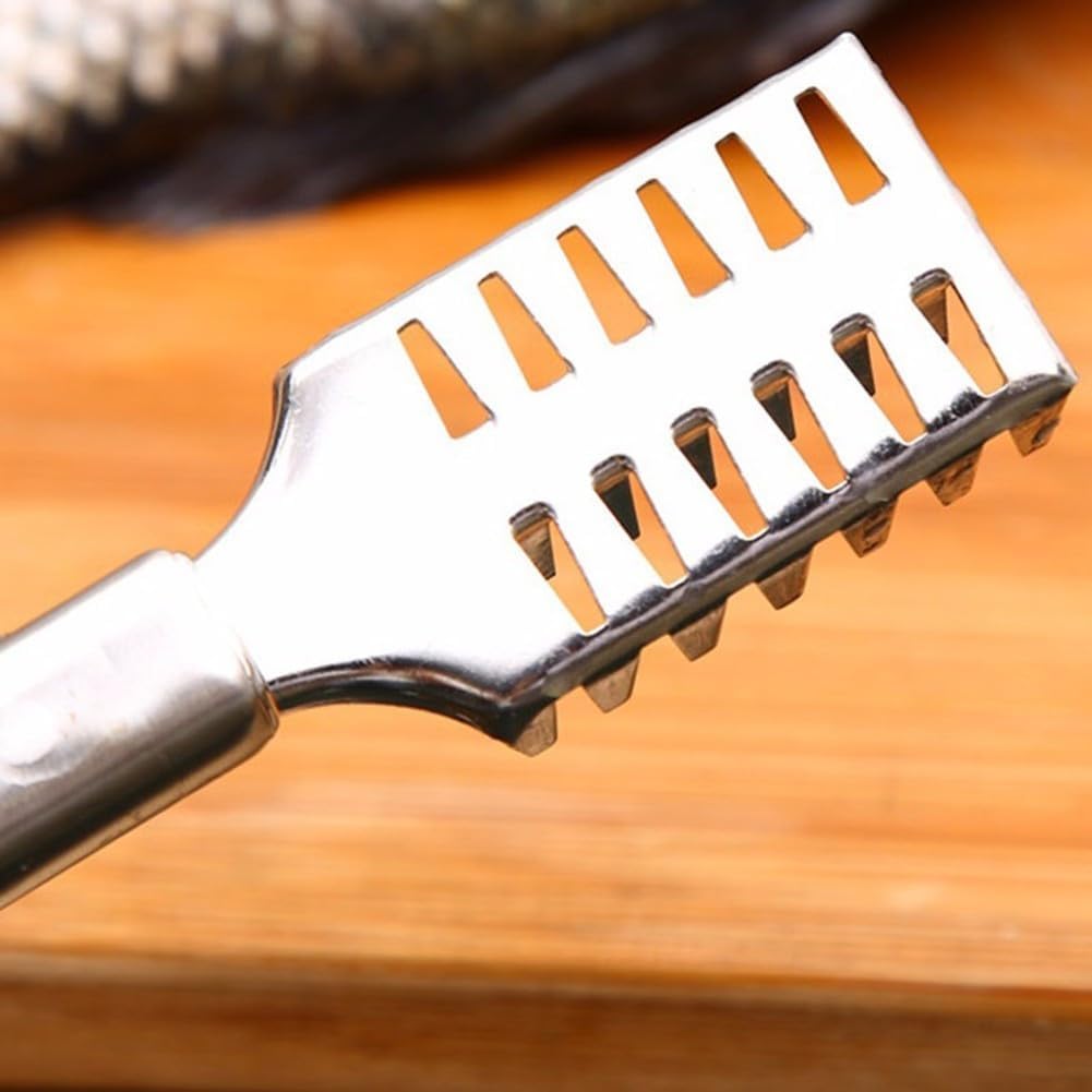 ya 14 9.20 baidi 1 Piece Fish Scaler Remover Tool Fish Scaler Brush Stainless Steel Sawtooth-1