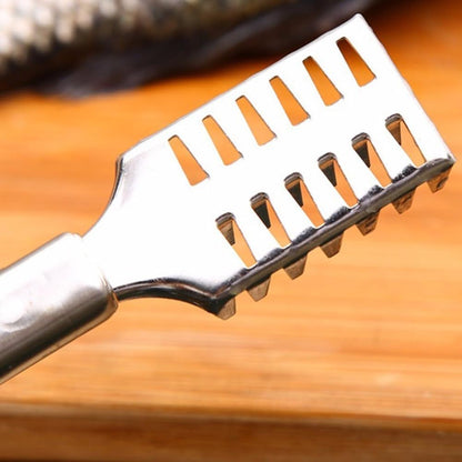 ya 14 9.20 baidi 1 Piece Fish Scaler Remover Tool Fish Scaler Brush Stainless Steel Sawtooth-1