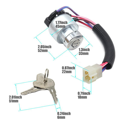 ya 4 8.8 Ignition Switch Ignition Lock w/Keys for Kubota Tractor TC020-3182