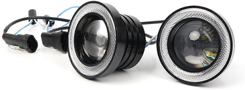 ya 2 8.15 2 LED daytime running fog lights projector, blue angel vision ring light bulb 2.5