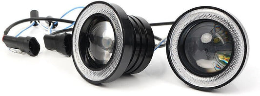 ya 2 8.15 2 LED daytime running fog lights projector, blue angel vision ring light bulb 2.5
