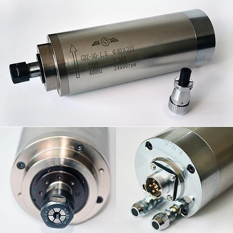 ya 15 10.19 baidi 1.5kw CNC Water Cooled Spindle Motor 4 Bearings CNC Motor Spindle CNC Machine-2