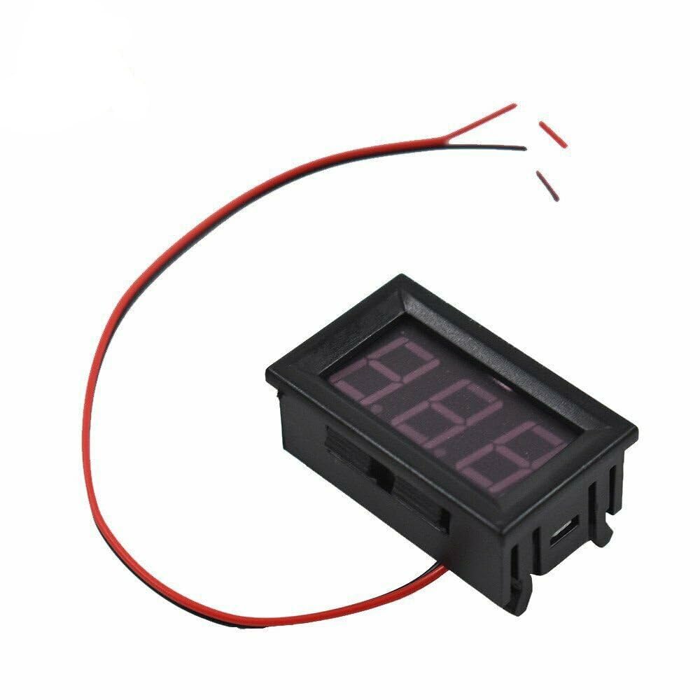 ya 16 10.20 baidi 3-Digit Voltage Display Panel for Motorcycles, Featuring 3 LEDs and a DC 4.5-30V Output.