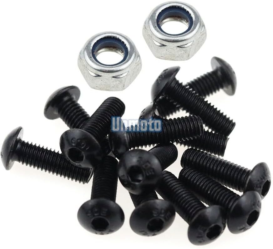 ya 23 10.7 baidi Black Fairing Bolt Kit body screws Clips for Yamaha YZF R1 1998-1999