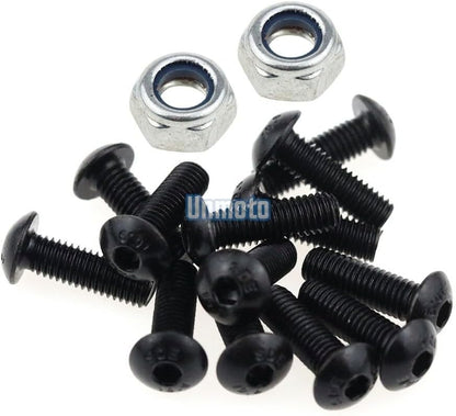 ya 23 10.7 baidi Black Fairing Bolt Kit body screws Clips for Yamaha YZF R1 1998-1999