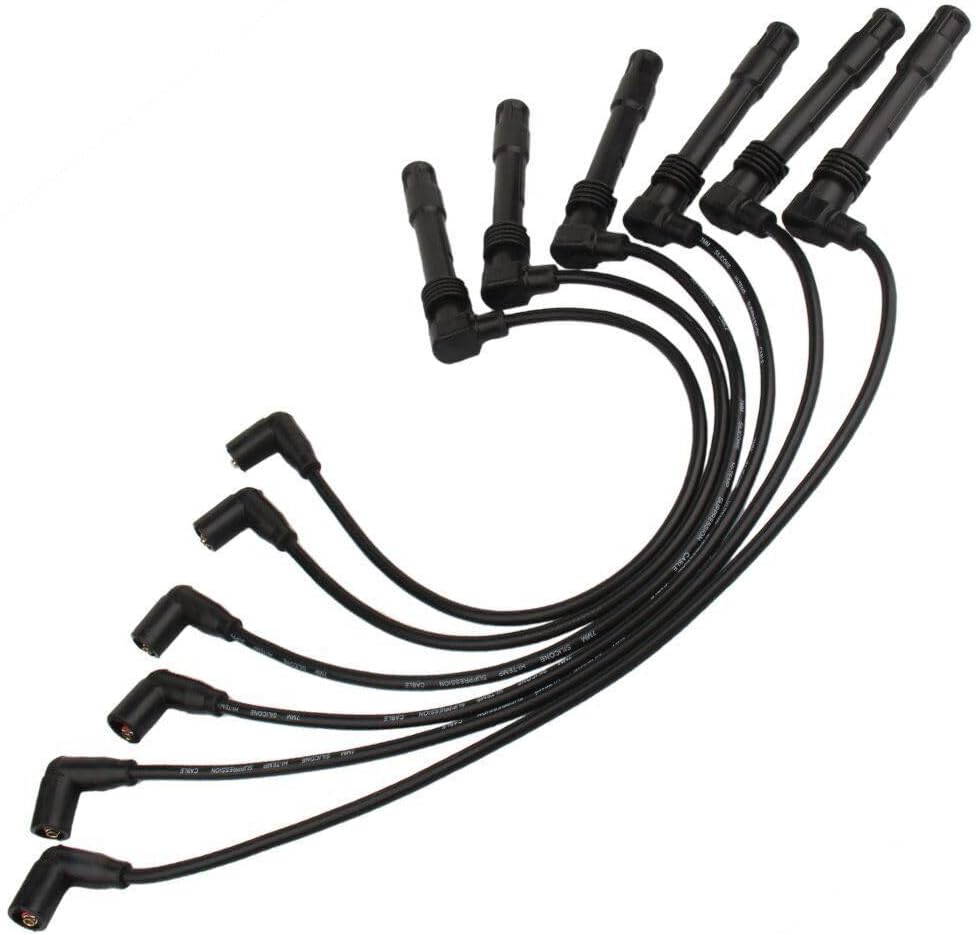 ya 4 8.10 6PCS Ignition Spark Plug Wire Cable for Audi A6 Quattro 2001 Avant 2.8 250079696