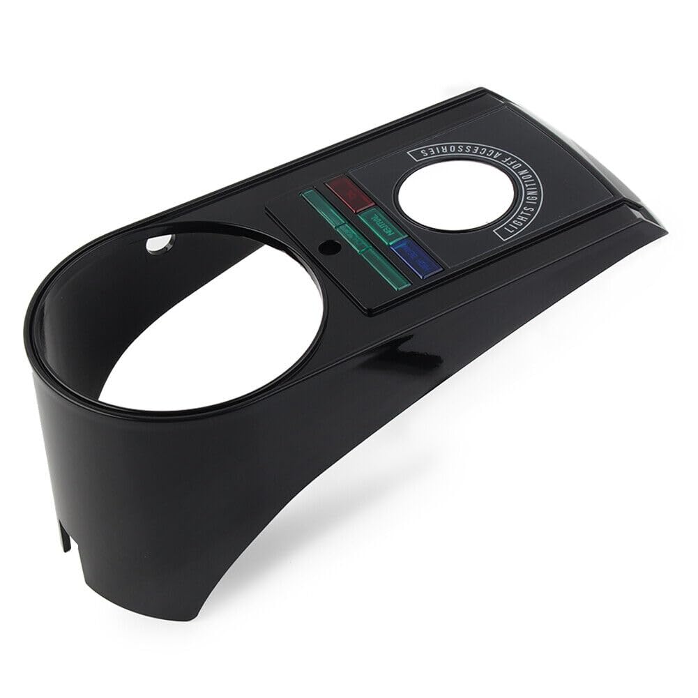 ya 6 8.14 Speedometer Speedo Dash Panel Cover Housing Kit Plastic for Harley Softail Black