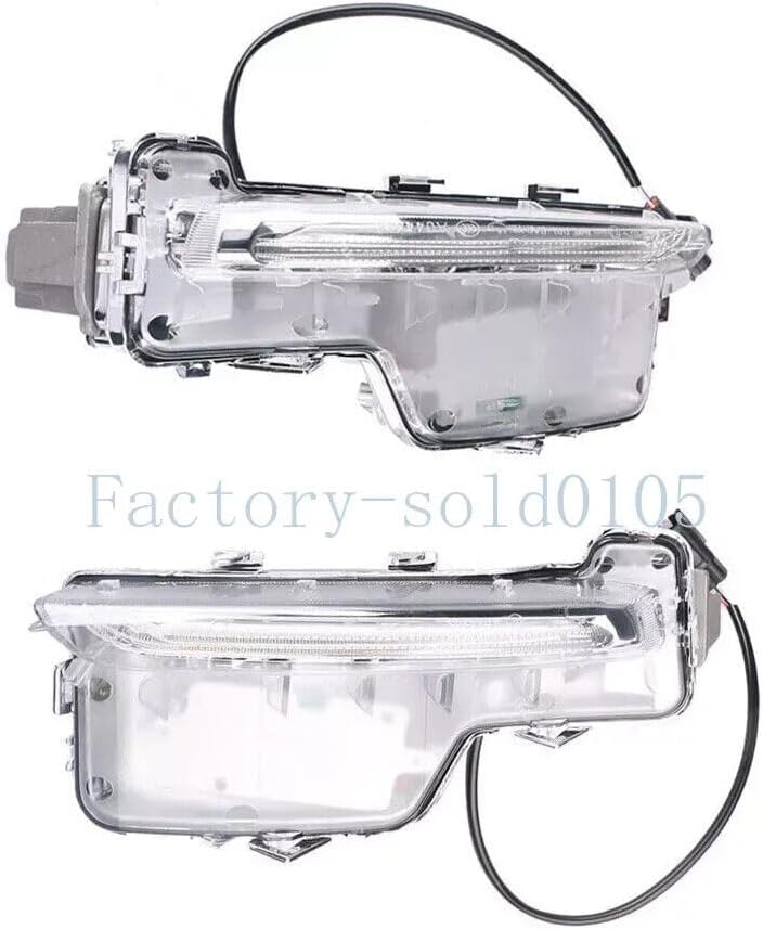 ya 4 8.14 2 * LED Front Bumper Fog Light Driving Light Clear Lens for Volvo S60 2014-2018