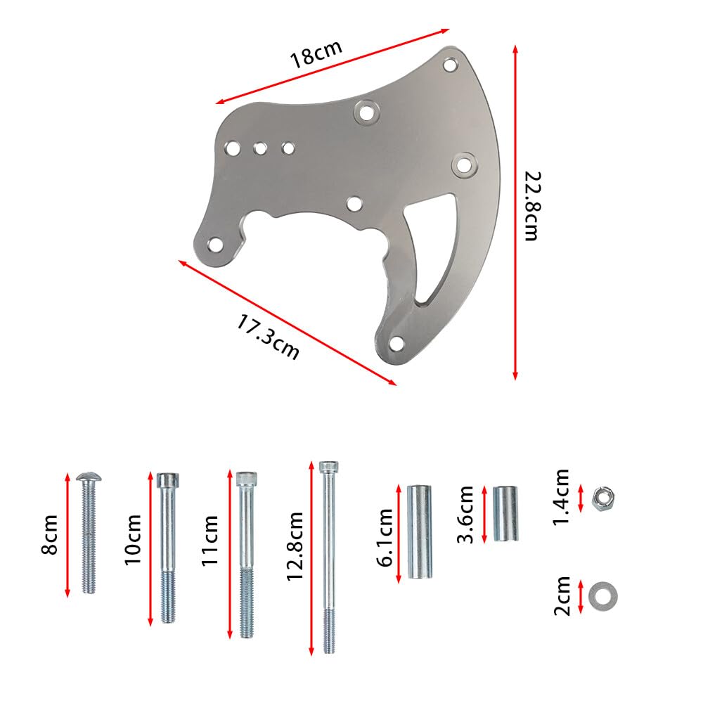 ya 10 9.16 baidi R4 AC Bracket Fit for Chevy LS Engines LS1 LS2 LS3 LS6 Truck Spacing Aluminum