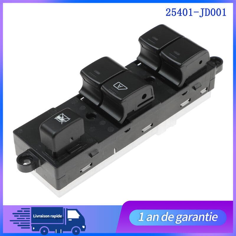 ya 4 8.8 Bouton Com for Man de Leve Vitre Platine Pour for Nissan Qashqai Pathfinder MA 25401EB30B