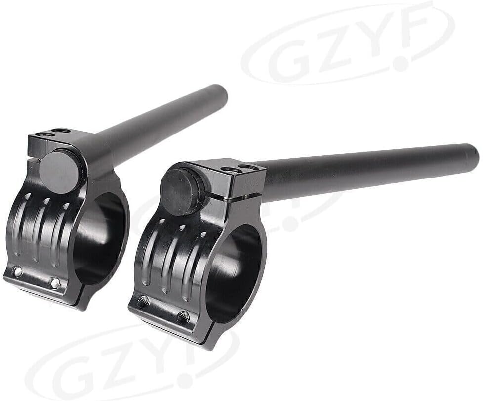 ya 4 8.24 baidi Fit Cafe Racer Universal Black Clip-On Motorcycle 7/8 Handlebars 53mm Fork Tube