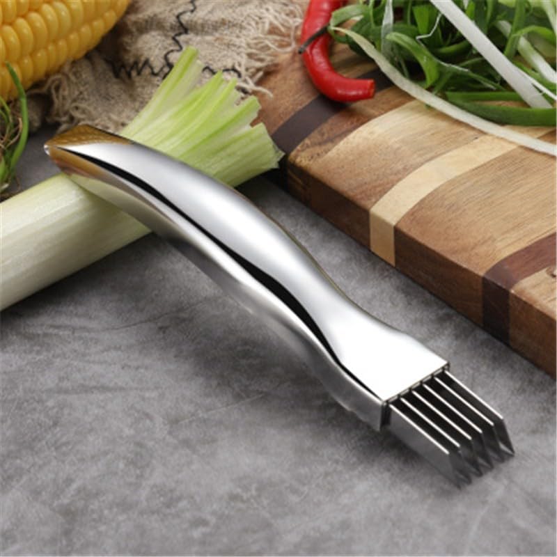 ya 14 9.20 baidi Home Stainless Steel Spring Onion Cutter Grater Vegetable Kitchen Gadgets Tool-1