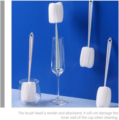ya 26 10.21 baidi 2 Pcs Flask Cleaning Brush Water Bottle Handle Spon Feeding-2