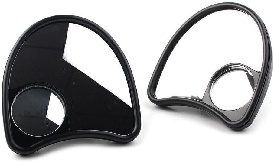ya 2 8.15 Fairing Mount Mirrors Blind Spot Side Mirror Fit for Harley Batwing Touring 96-2013