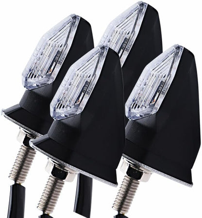ya 7 8.24 baidi 4x for Mini Motorcycle LED Amber Turn Signal Lights Blinker Indicators Dirt Bike 12V