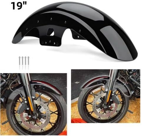 ya 23 10.7 baidi Gloss Black 19 Wheel Wrap Front Fender for Harley Road Electra Glide Road King