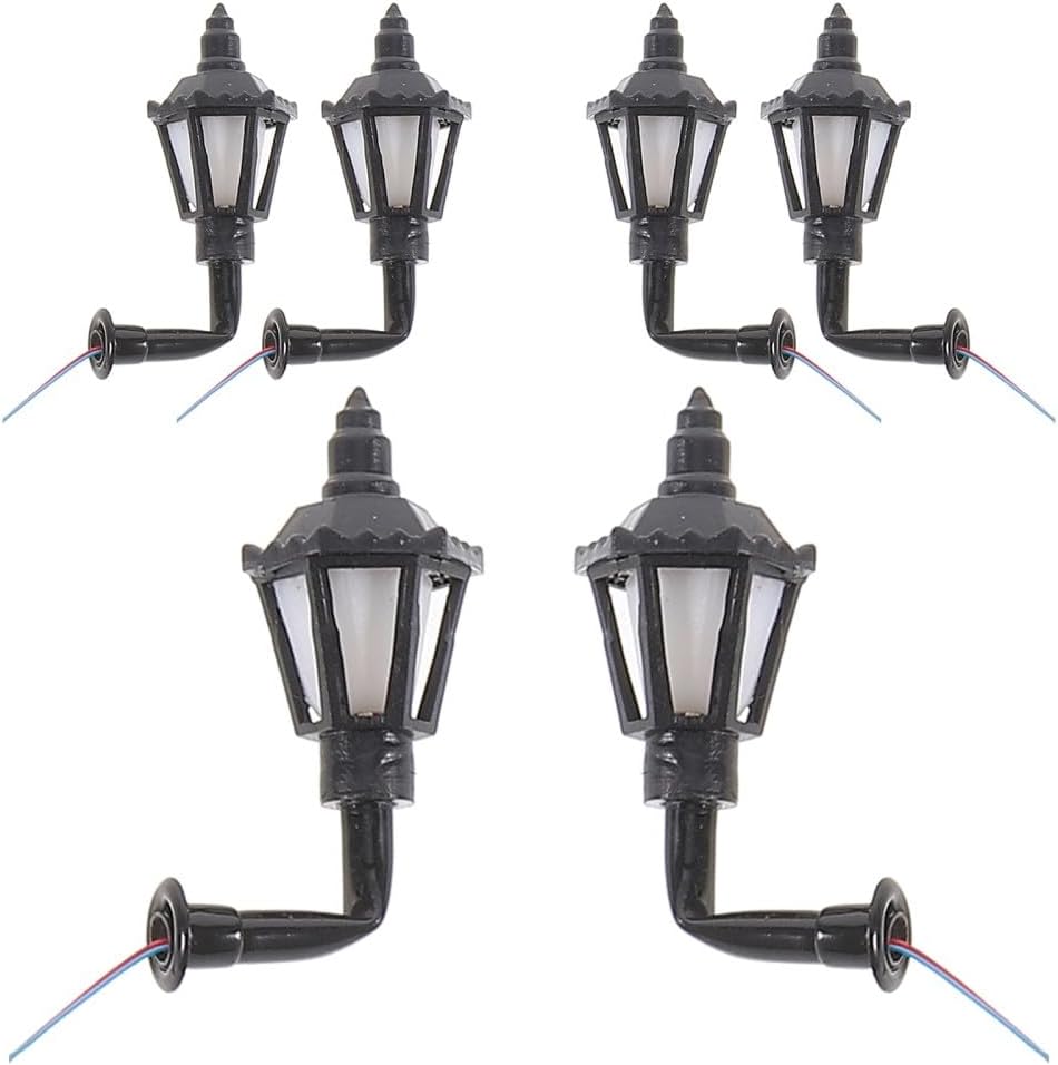 ya 13 9.15 baidi 6 Pcs Dollhouse Lighting Wall Lamp European Style Model Lights for Miniature Lamps