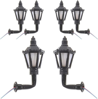 ya 13 9.15 baidi 6 Pcs Dollhouse Lighting Wall Lamp European Style Model Lights for Miniature Lamps