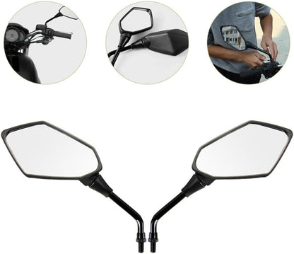 ya 2 8.15 2pcs Motorcycle Mirror 10mm Motorcycle Angle Adjustment Rear View Side Mirror