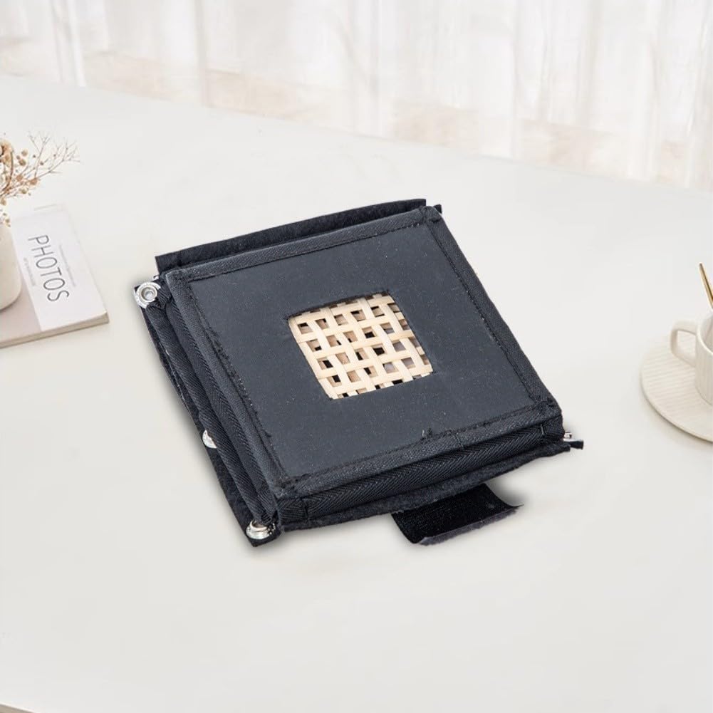 ya 14 9.20 baidi Ample Stora Tissue Box Crafted from Rattan Woven and Soft Fabric Materials-1