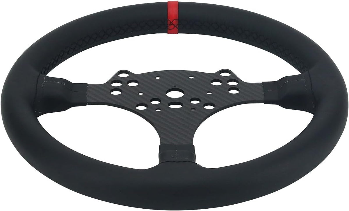 ya 4 8.8.2 SIMPUSH 13 Inch MOD Steering Wheel Modification Wrapped with Cowhide for PXN V10