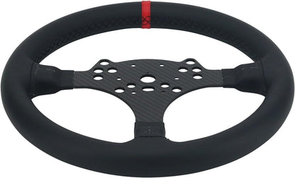 ya 4 8.8.2 SIMPUSH 13 Inch MOD Steering Wheel Modification Wrapped with Cowhide for PXN V10