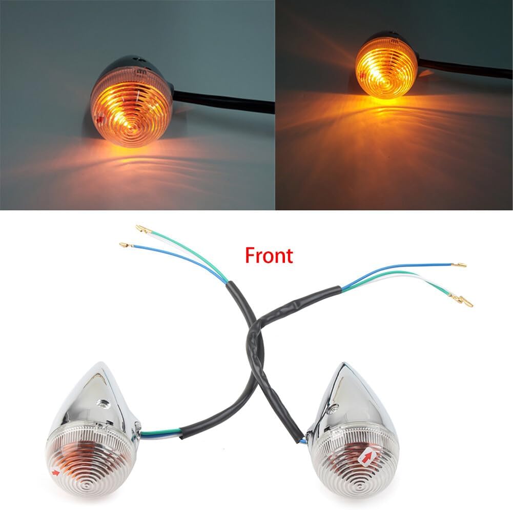 ya 6 8.14 1 Pair Clear Front Turn Signal Light for Yamaha XV1900 2006-2013
