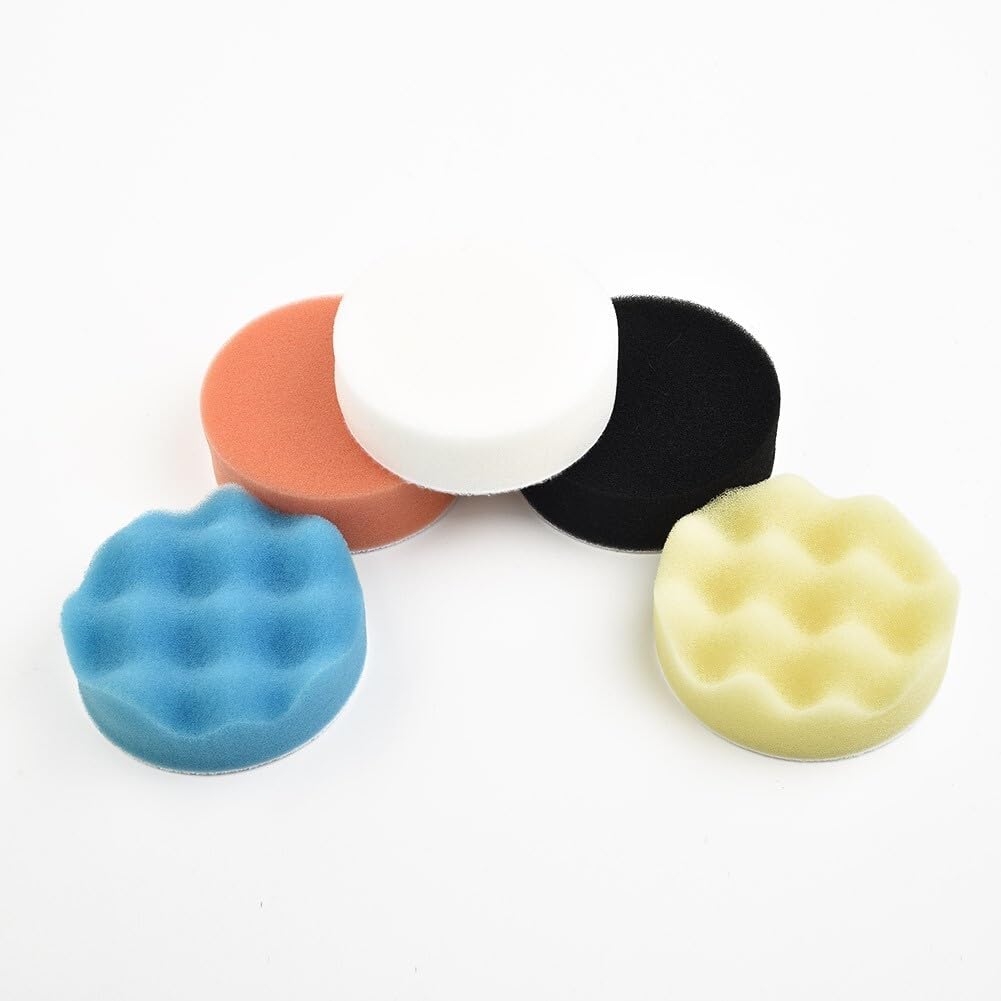 ya 13 9.15 baidi 50 Pack 3/75mm Sponge Foam Wool Polishing Cleaning Buffing Waxing Pads Tool Set