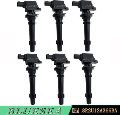 ya 4 8.24 baidi 6 pcs IGNITION COIL SET for FG FG MK2 6 CYL NA & TURBO INC XR6 8R2U-12A366-BA