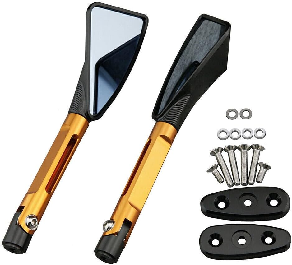 ya 2 8.15 2X Rear View Side Mirrors Fit for Suzuki 01-04 GSXR 1000 01-05 GSXR 600 Orange