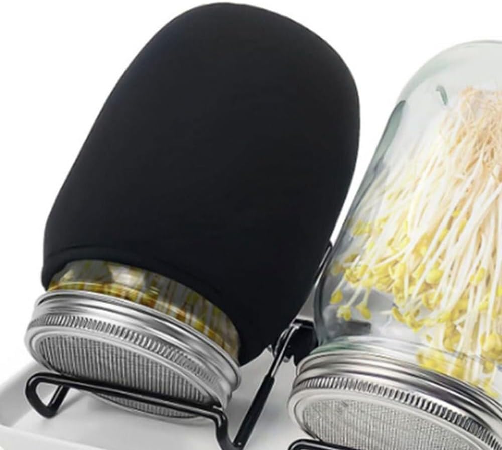 ya 14 9.20 baidi 6PCS Mason Jar Blackout Sleeves Hydroponics Stainless Steel Mason Jar Covers-1
