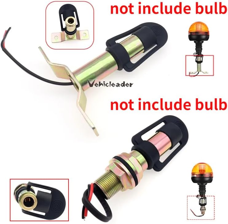 ya 4 8.14 Rotating Flashing Amber Beacon Mount Flexible DIN Pole Tractor Light Mounting