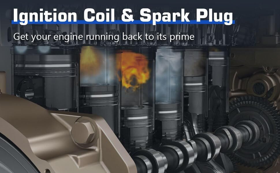 ya 9 10.24 4X Ignition Coils & 4X Spark Plugs for Mercedes-benz C230 Kompressor UF555