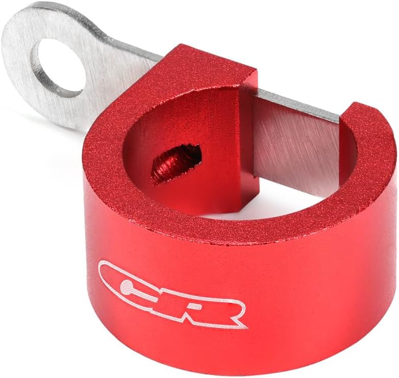 ya 23 10.7 baidi CNC Brake Hose Clamp Line Guide Red for Honda CR125R CR250R CR500R CR80R CR85R