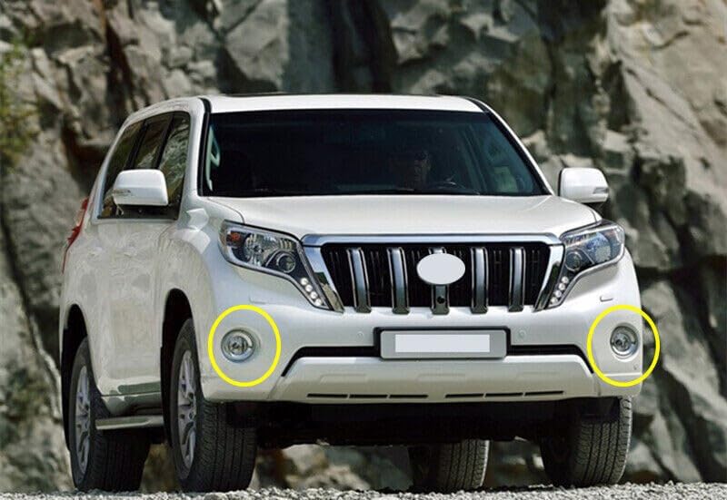 ya 10 9.16 zhengce for Toyota Prado LC150 FJ150 2014-17 Chrome Front Fog Light Lamp Refit Set