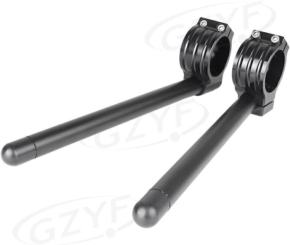 ya 4 8.14 Fit Cafe Racer Universal Black Clip-On Motorcycle 7/8 Handlebars 53mm Fork Tube