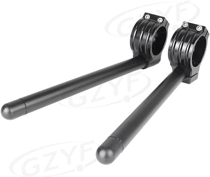 ya 4 8.14 Fit Cafe Racer Universal Black Clip-On Motorcycle 7/8 Handlebars 53mm Fork Tube