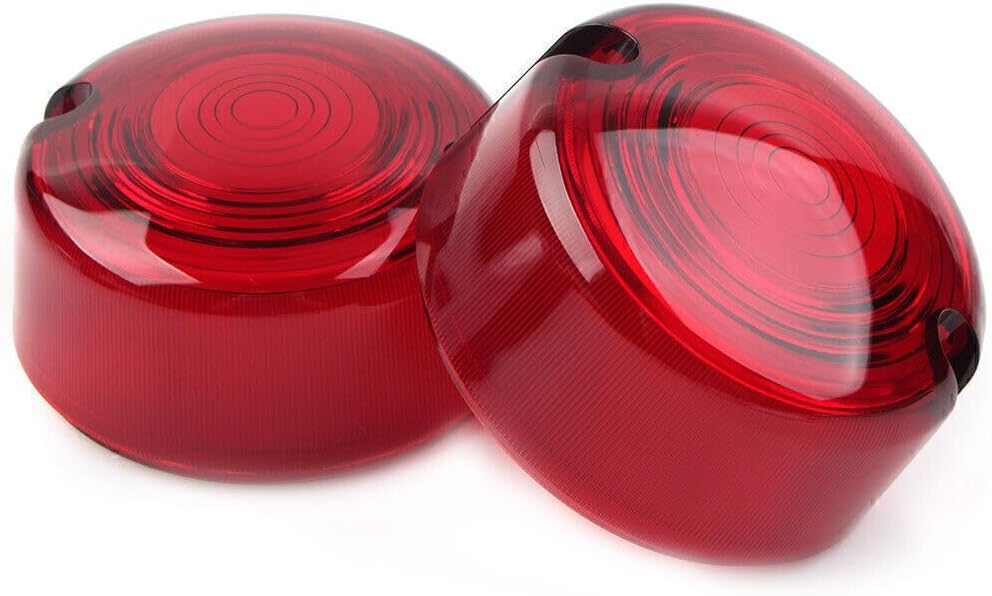 ya 4 8.8.2 Red Turn Signal Lens Cover for Harley Dyna FXD FXR Sportster XLH 883 1200 FXST