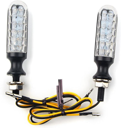 ya 11 9.14 zhengce 2¡Á Universal Motorcycle Turn Signal Lights Indicator Blinker Amber Bulbs 12