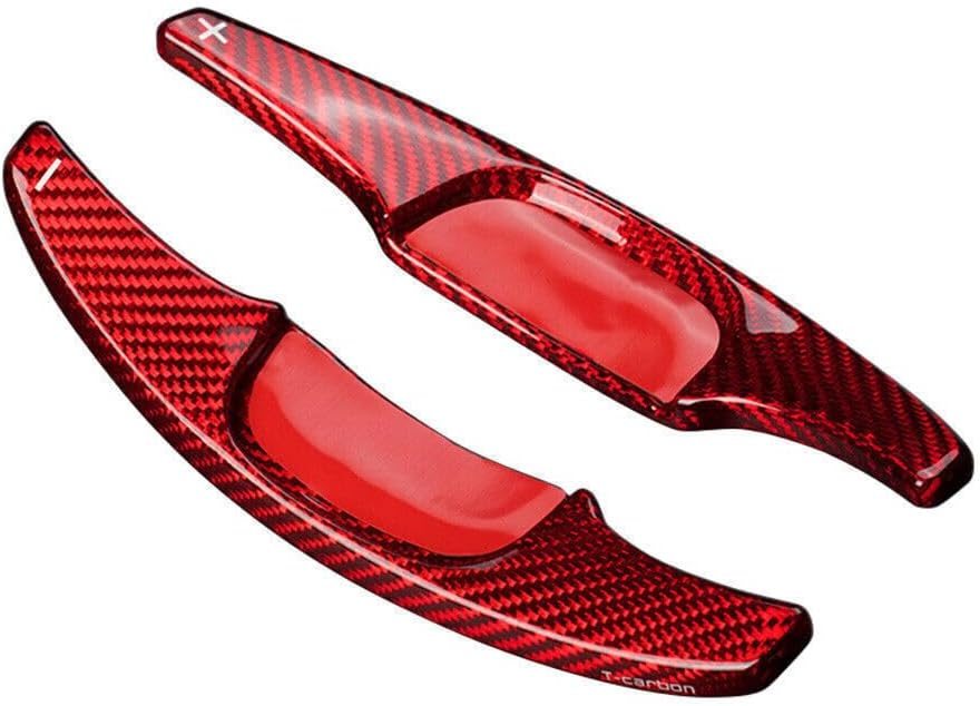 ya 5 8.24 baidi Red Carbon Fiber Steering Wheel Paddle Shifter Extension Fit for Mazda 3 2020-2021