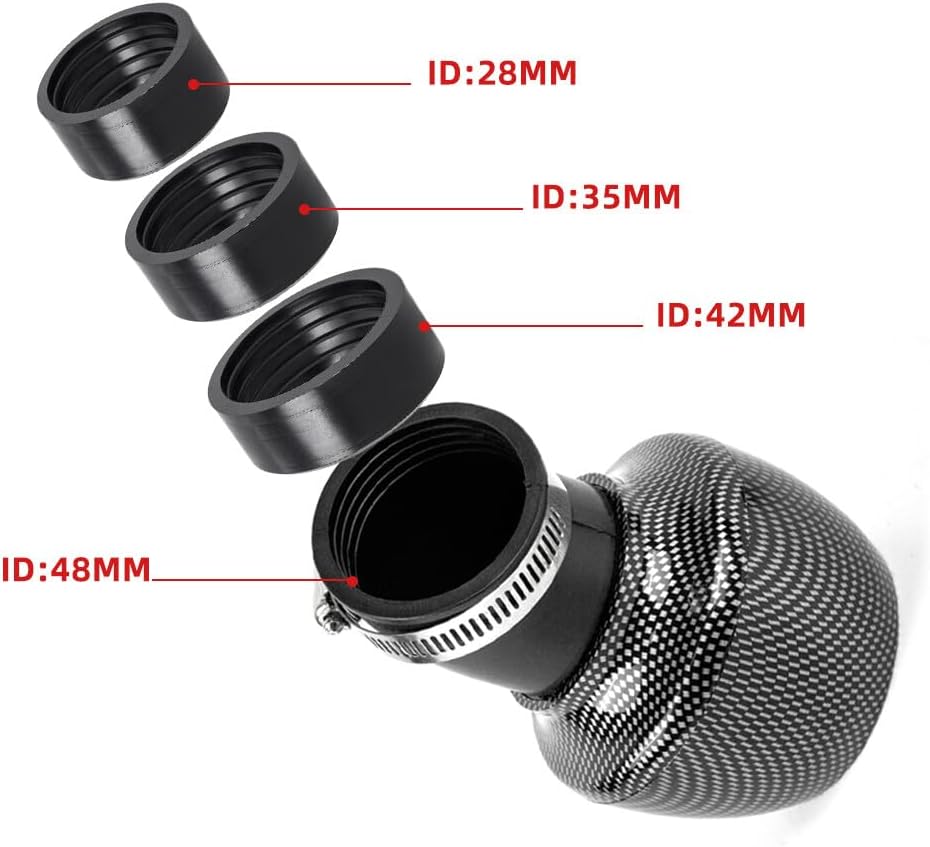 ya 13 9.15 baidi 2Pcs Pit ATV Scooter Air Intake Filter Cone Rod 28mm/35mm/42mm/48mm Adapter
