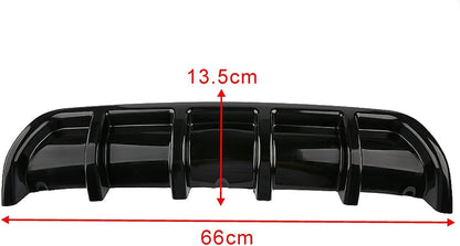 ya 2 8.15 Universal Black Rear Lower Bumper Diffuser Cover Fin Spoiler Lip Wing Splitter