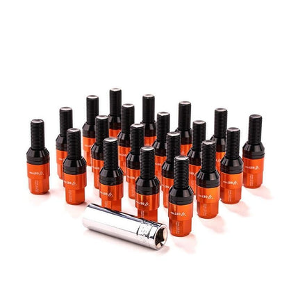ya 10 9.16 baidi 20x M14x1.25 Wheel Lug Bolt28mm Shank Cone for SEAT Stud for Most Aftermarket Orange